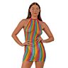 Lingerie Lace RJ Rainbow Halter Neck Dress