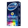Kondomi Mates Ultimate 3 in 1 Lämmittävällä geelillä