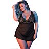 Alusvaatteet BABY DOLL & G-SET BLACK L/XL