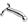 Anustappi Metal Hard Ergonominen prostaatan hieroja