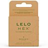 Kondomi LELO HEX Organic - L-arginiinia sisältävä suoja