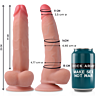 Dildo Rock Army Leopard 23 cm vahvalla imukupilla