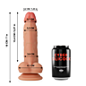 Dildo Loviux Jude 18 cm realistisella silikonilla