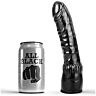 Dildo All Black 20 cm kaareva muotoilu