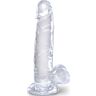 Dildo King Cock Clear 15,2 cm venttiilillä