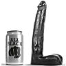 Dildo All Black 21 cm teksturoidulla pinnalla
