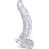Dildo KING COCK Clear curvado 16.5 cm