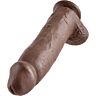 Dildo KING COCK - DILDO BROWN WITH BALLS 30.48 CM
