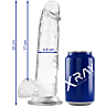 Dildo Loviux X RAY Clear 22 cm imukupilla