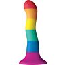 Dildo NS Novelties Colors Wave imukupilla ja yhteensopiva valjaiden kanssa