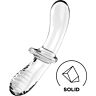 Dildo Satisfyer Double Crystal tekstuureilla ja lämpötilapelaamisella