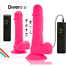 Dildo Diversia 20.5 cm joustava ja voimakas vibraatio