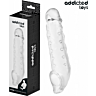 Funda penis Addicted Toys M 27 cm läpinäkyvällä designilla