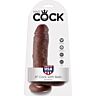 Dildo King Cock 8" testisillä ja realistisella tunnolla