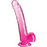 Dildo King Cock Clear 20.3 cm venttiilillä