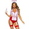 LEG AVENUE COSTUMES seksikäs sairaanhoitaja-asu punavalkoinen S