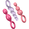 Plug anal SATISFYER PLUGS Set 3 kpl - mukautuva koko
