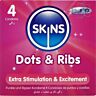 Kondomi Skins Dots & Ribs - Tehostettu tunne