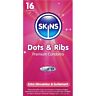 Kondomi Skins Dots & Ribs - Ripsien ja pisteiden yhdistelmä
