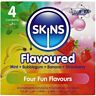 Kondomi SKINS Monipuoliset maut 4-pack