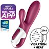 Vibraattori Satisfyer Hot Bunny sovelluksen ohjauksella ja lämmöllä