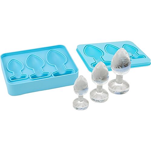 Jääpalamuotti Loving Joy Butt Plug Ice Cube Tray kolmessa koossa