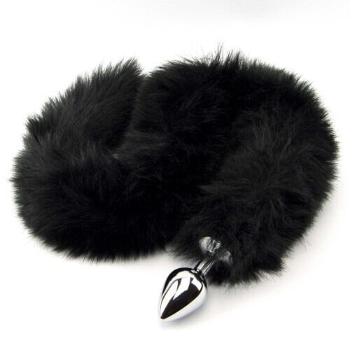 Peräaukko Plug Furry Fantasy Black Panther Hännällä