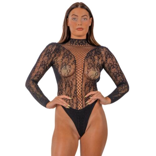 Teddy Lace High Neck Bodysuit