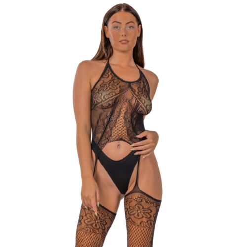 Bodystocking Lace Halterneck-yksityiskohtia