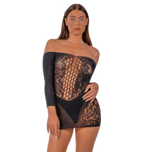 Mekko Lace Off the Shoulder Mini Dress