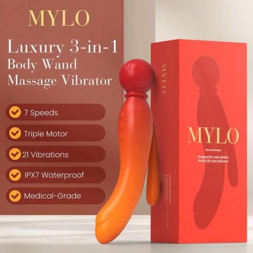 Vibraattori MYLO 3-in-1 Body Wand Massager - monipuolinen