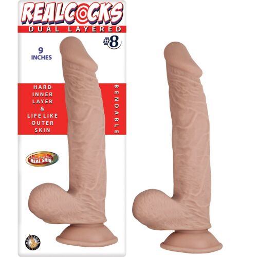 Dildo Nasstoys RealCocks Taivutettava 9 tuumaa