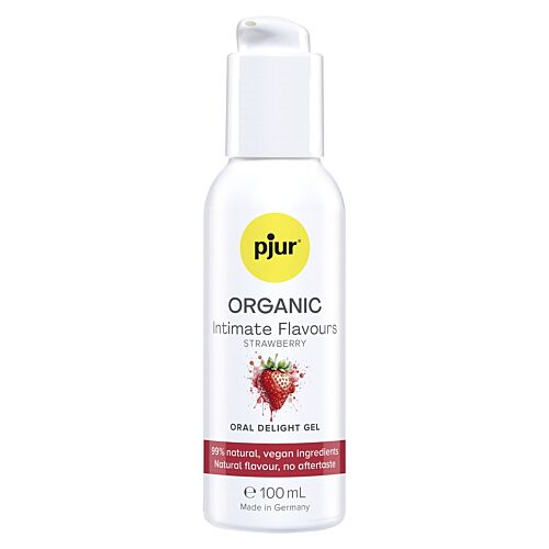 Maustettu intiimigeeli Pjur ORGANIC Intimate Flavours Strawberry