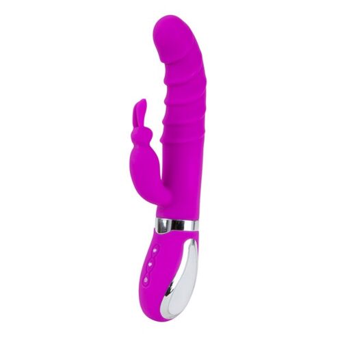 Vibraattori S Pleasures Realistic Lila kaksoisstimulaatiolla