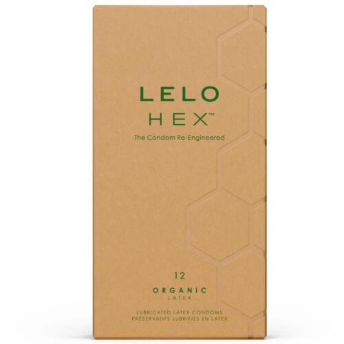 Kondomi LELO HEX Organic L-arginiinilla ja luonnonlateksilla