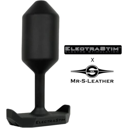 Plug Anal ElectraStim MR-S-Leather sähköstimulaatiolla