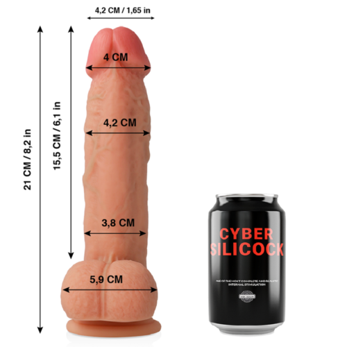 Dildo Cyber Silicock Saul 21 cm realistinen muoto