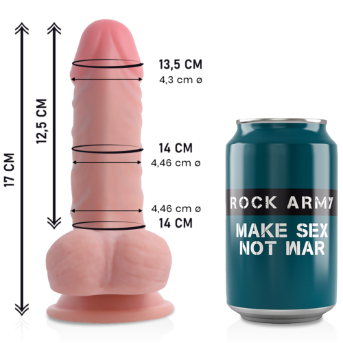 Dildo Rock Army Dual Density Panzer - 17 cm realistista nautintoa