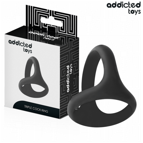 Rengas ADDICTED TOYS Thick Triple - Intensiivistä erektiota varten