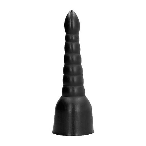 Dildo ALL BLACK 34 CM - monipuolinen nautinto