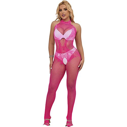 Bodystocking Lingerie Sublime 952389 kauluksella ja pitsillä