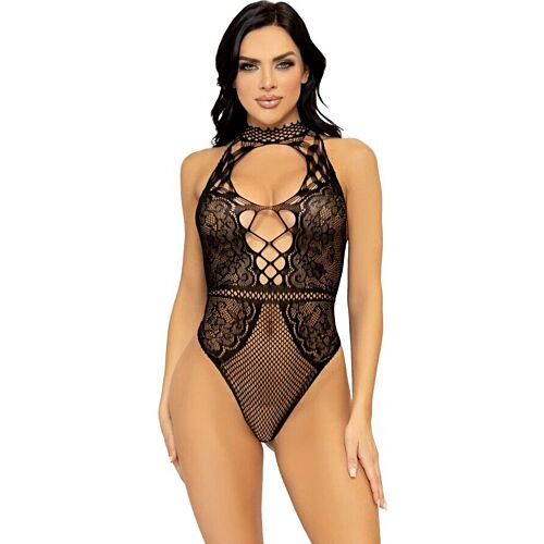 Body Stocking Leg Avenue - Avainreikä ja pitsi