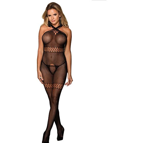 Bodystocking SUBBLIME 951948 | Rohkea muotoilu ristikkäisillä hihnoilla