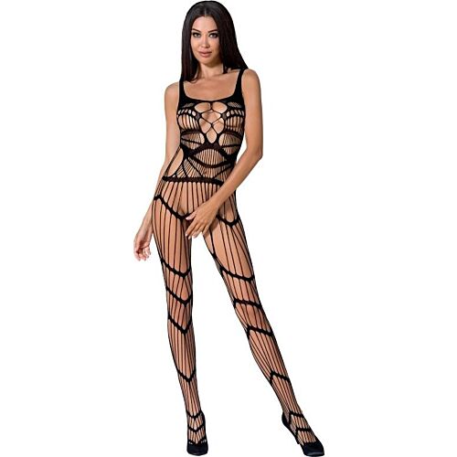 Bodystocking PASSION WOMAN BS058 Avoin haaroilla