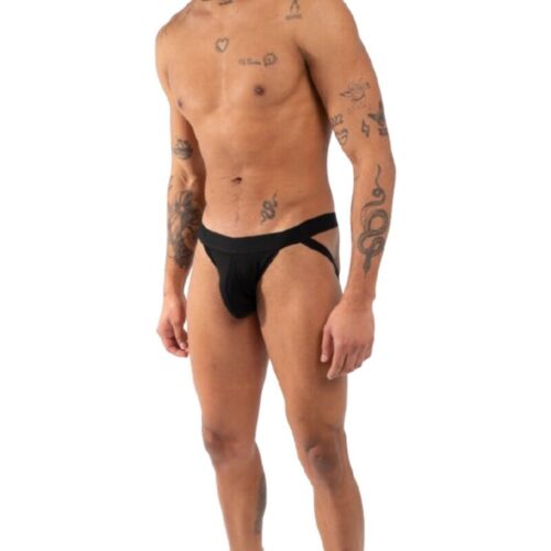 Jockstrap BURN 011 DOUBLE BLACK mukautuvalla muotoilulla