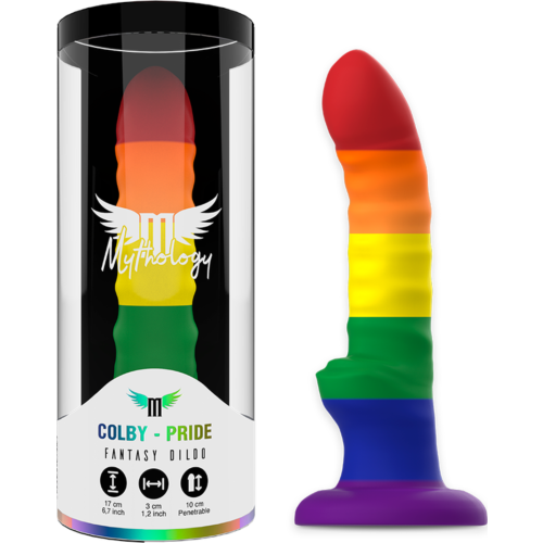 Dildo MYTHOLOGY Colby Pride Mukautettavalla Valjaalla