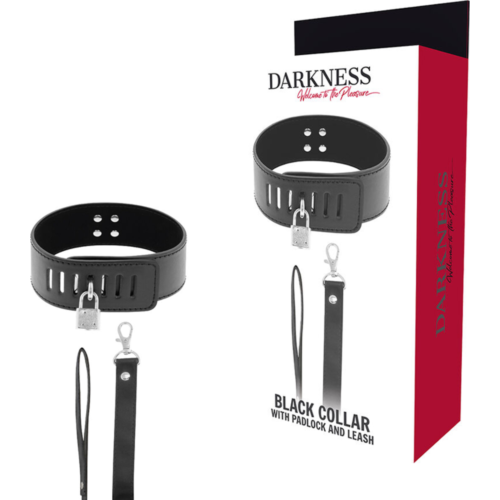 BDSM-kaulaketju DARKNESS BONDAGE mustalla lukolla