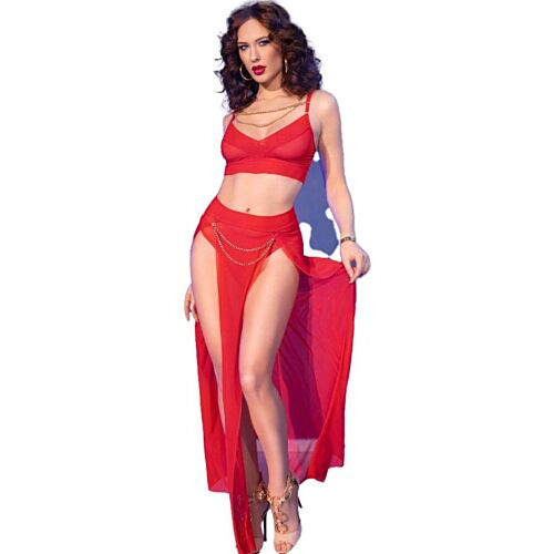 Lingerie Chilirose CR 4850 metalliyksityiskohdilla