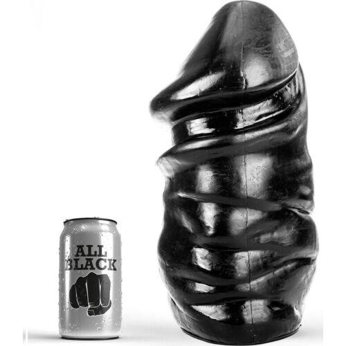 Dildo ALL BLACK 33 cm ilman kiveksiä