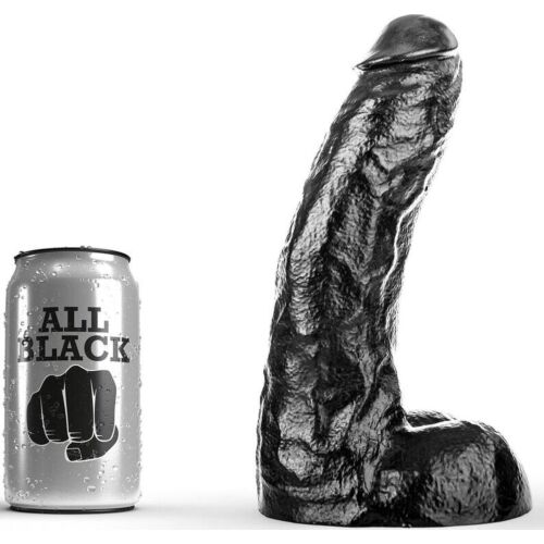 Dildo ALL BLACK 25,5 cm | Pitkä ja vankka